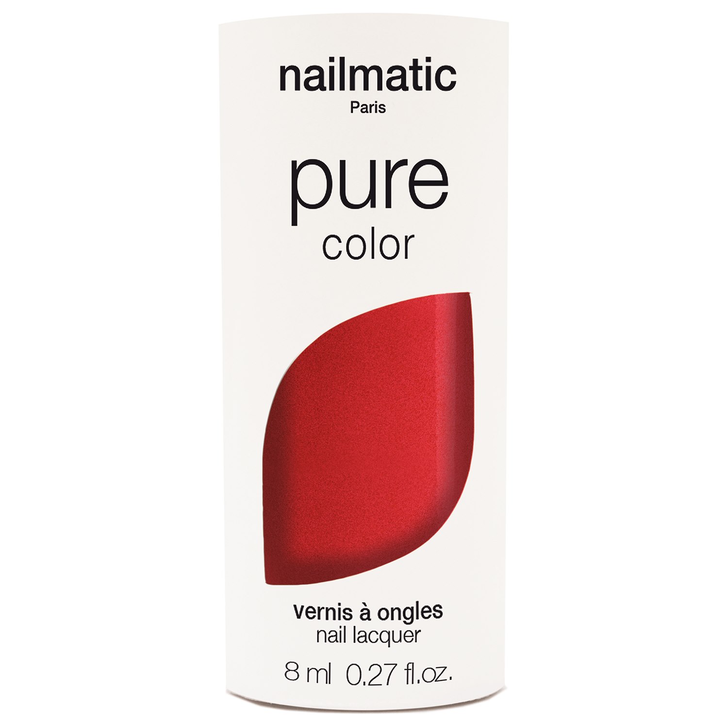 Nailmatic Pure Color Nail Polish 10-free, 8 ml Amour - Red Shimmer