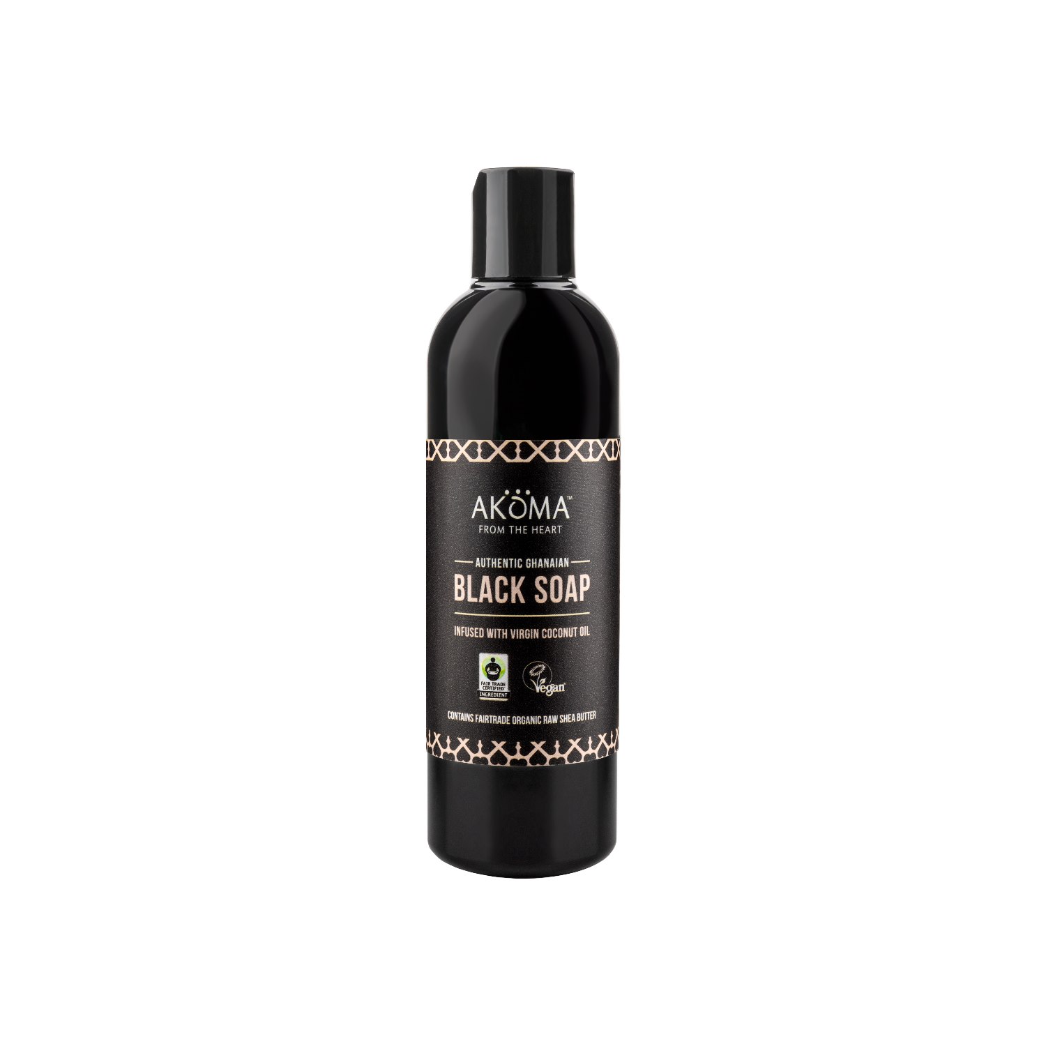 Akoma Liquid Black Soap with Organic Raw Shea Butter