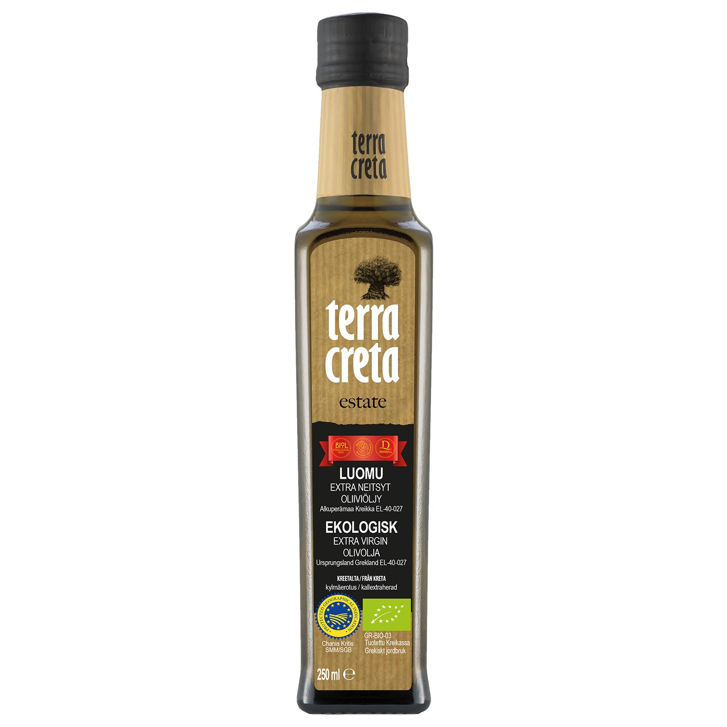 Terra Creta Ekologisk Extra Virgin Olivolja Estate 250 ml