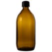 Glasflaska med kapsyl - Brun, 500 ml