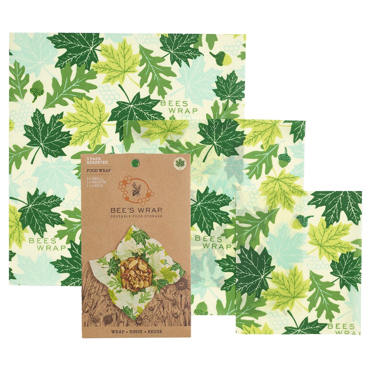 Bee's Wrap Naturligt Folie Assorted Set (S/M/L), 3 st