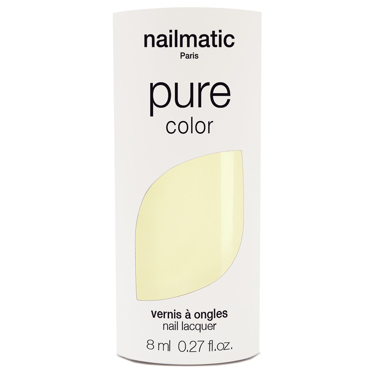 Nailmatic Pure Color Nail Polish 10-free, 8 ml Beth - Pastel Yellow