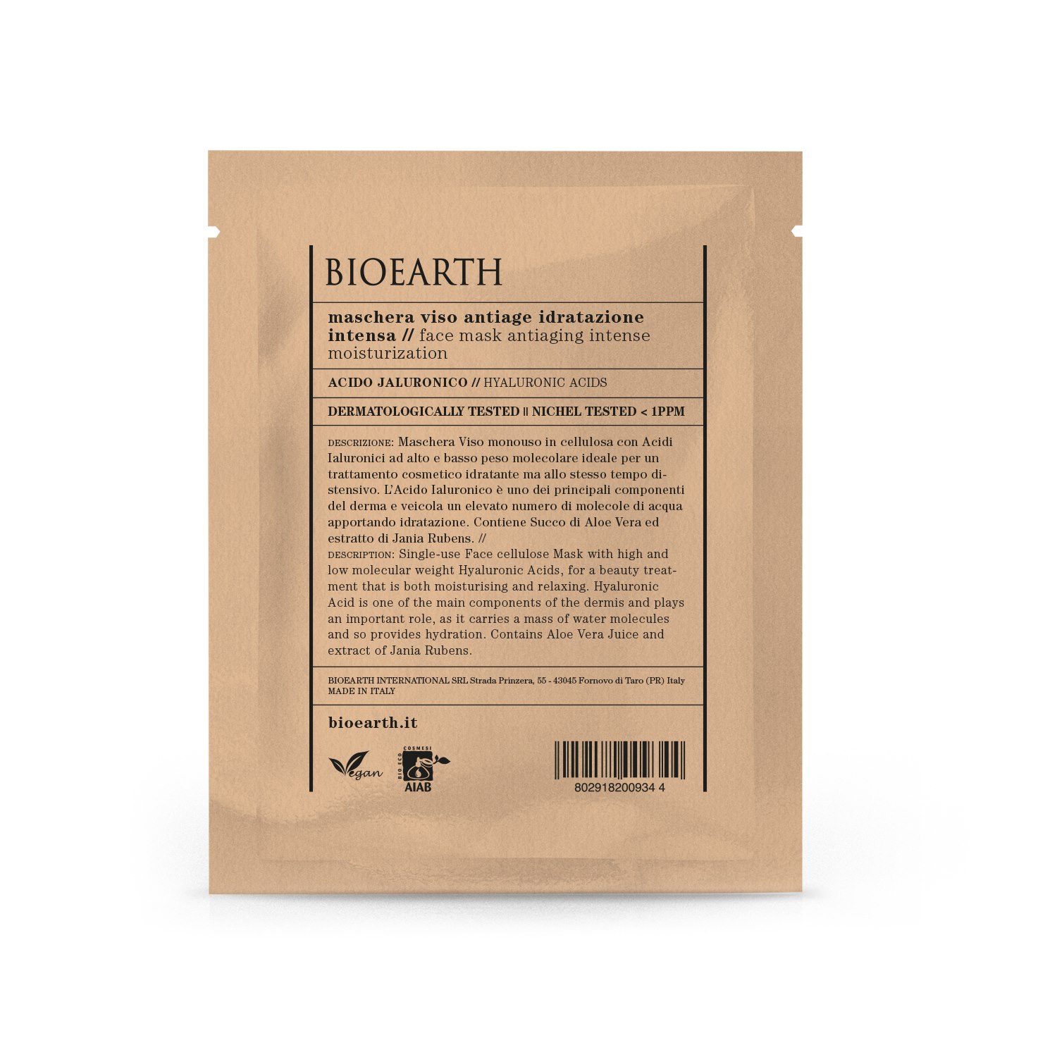Bioearth Anti-Ageing Intense Moisturization Sheet Mask, 15 ml