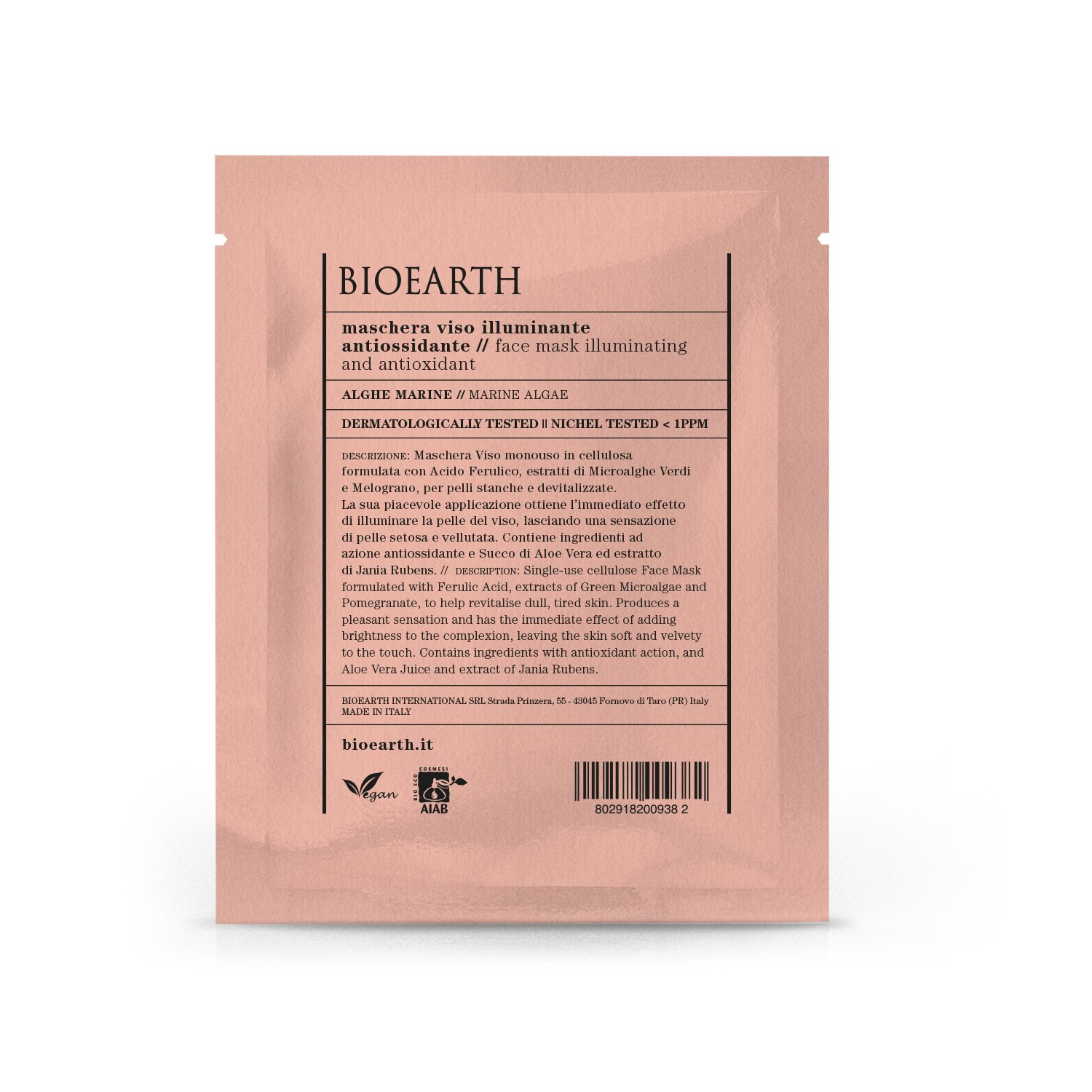 Bioearth Illuminating & Antioxidant Sheet Mask, 15 ml