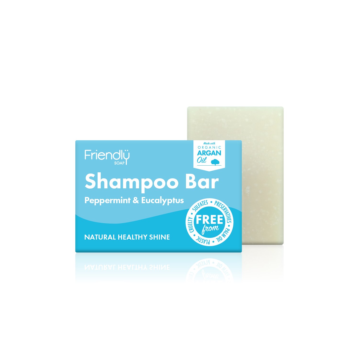 Friendly Soap Shampoo Bar Peppermint & Eucalyptus, 95 g