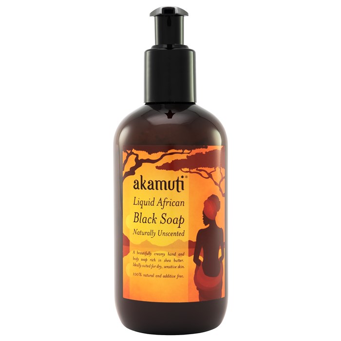 Akamuti Liquid African Black Soap Unscented, 250 ml