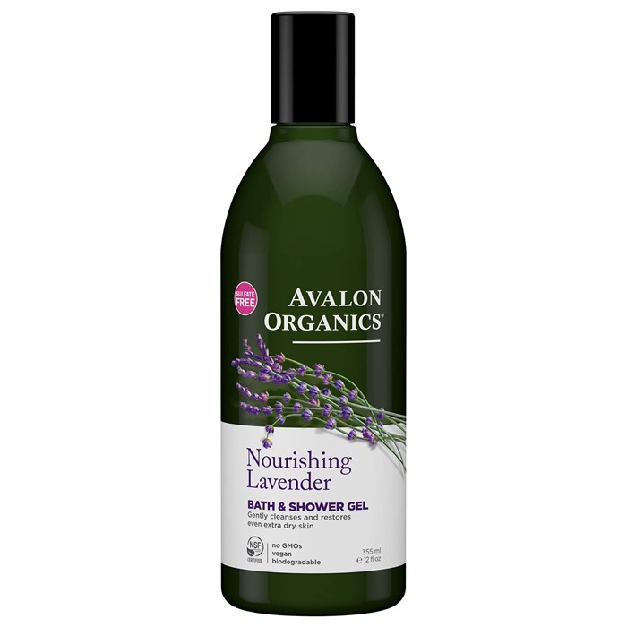 Avalon Organics Nourishing Lavender Bath & Shower Gel, 355 ml