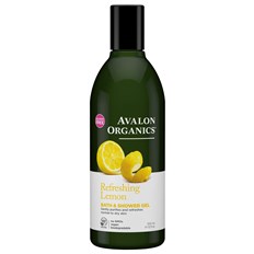 Avalon Organics Refreshing Lemon Bath & Shower Gel, 355 ml