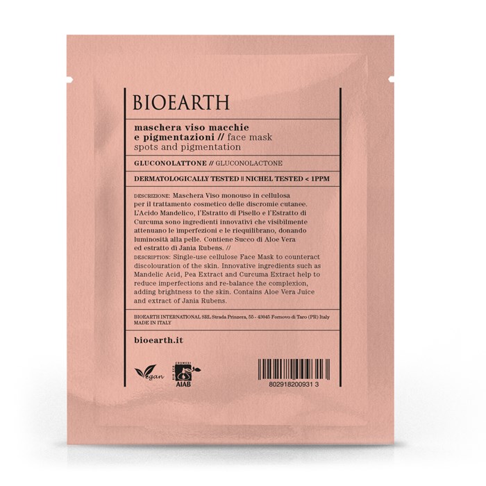 Bioearth Spots & Pigmentation Sheet Mask, 15 ml