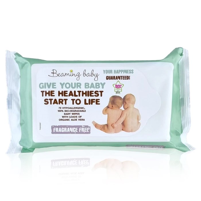 Beaming Baby Baby Wipes Fragrance Free, 72 st