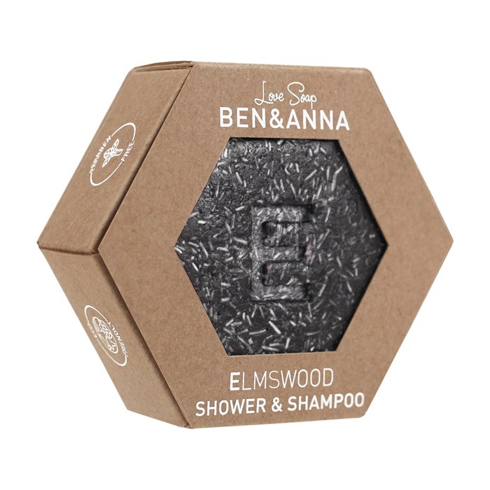 Ben & Anna Elm Wood Shower & Shampoo Bar, 60 g