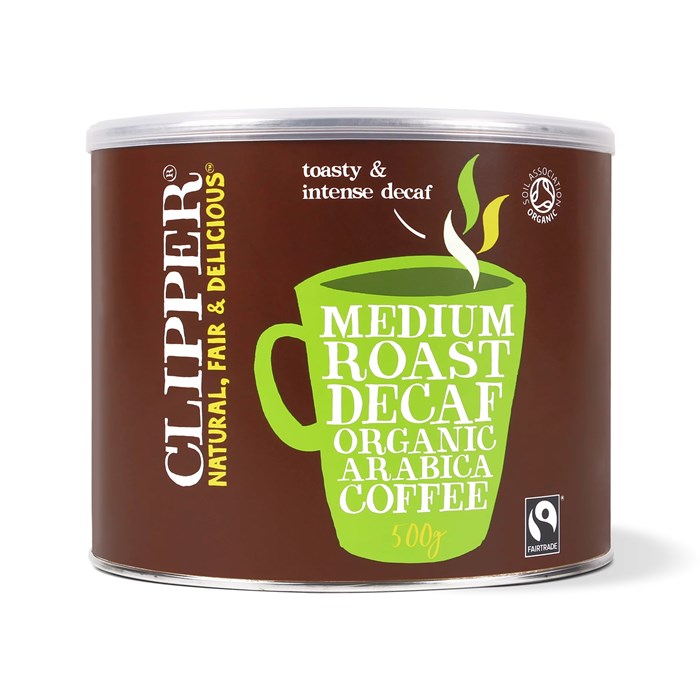 Clipper Medium Roast Decaf Organic Arabica Coffee, 500 g