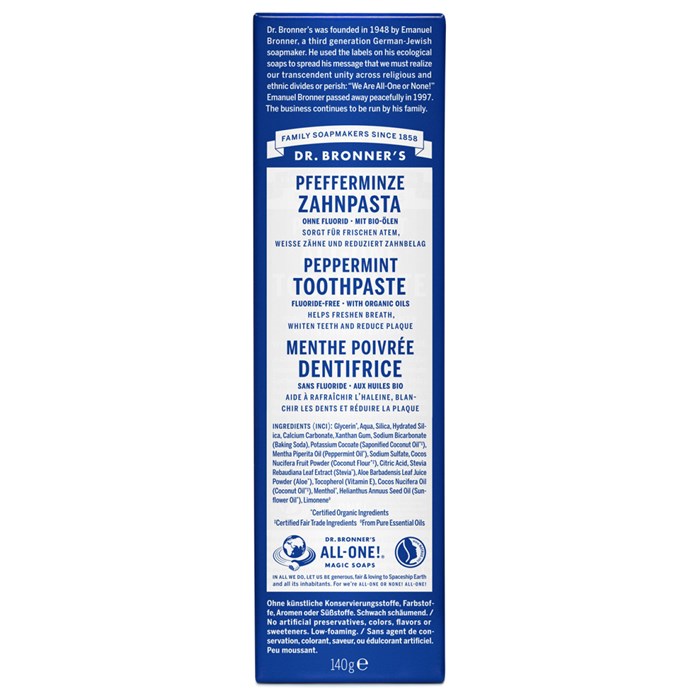 Dr. Bronner’s Peppermint Toothpaste, 105 ml Jordklok.se