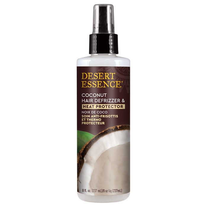 Desert Essence Coconut Hair Defrizzer & Heat Protector, 237 ml