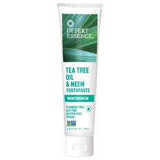 Desert Essence Tea Tree Oil & Neem Toothpaste - Wintergreen, 176 g