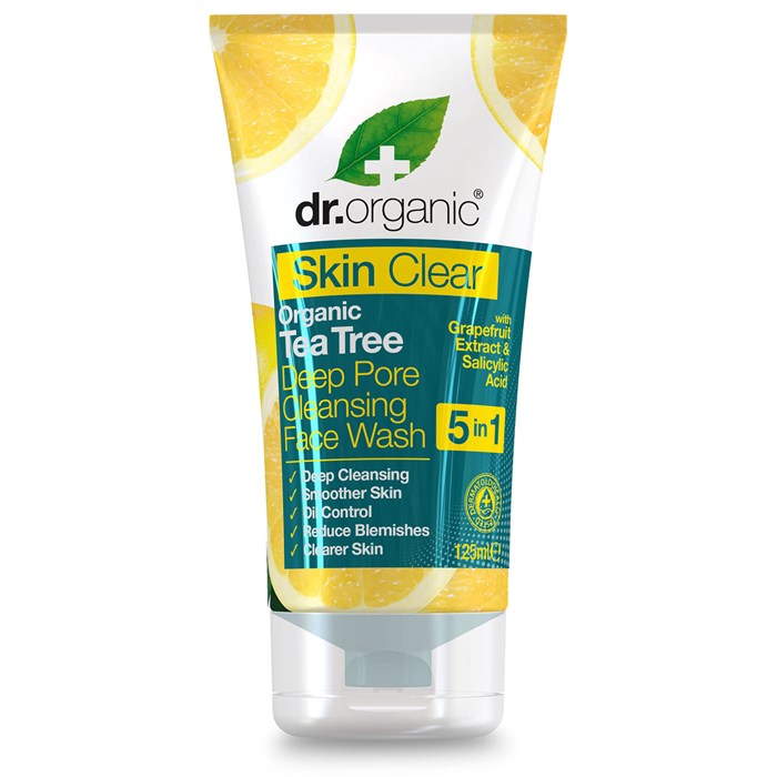 Dr. Organic Skin Clear Deep Pore Cleansing Face Wash, 125 ml