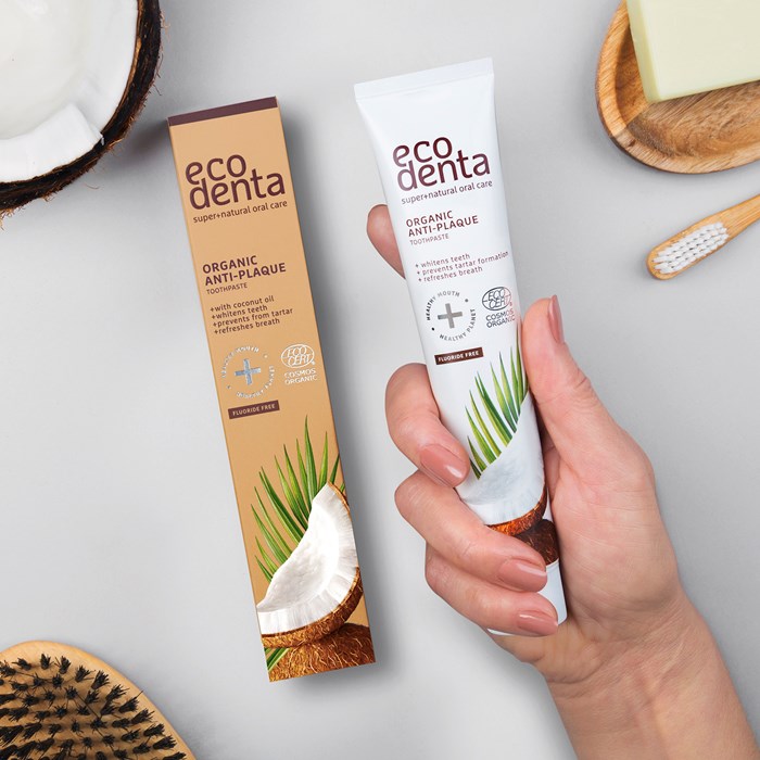 Ecodenta Antiplaque Toothpaste with Coconut oil, 75 ml Jordklok.se