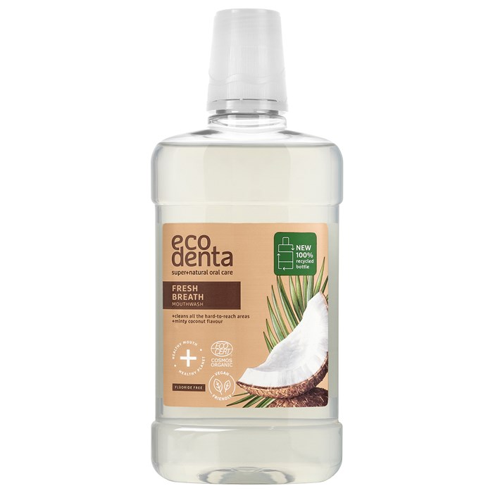 Ecodenta Fresh Breath Mouthwash - Minty Coconut, 500 ml