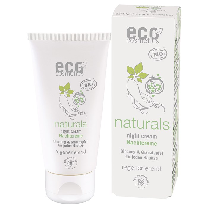 Eco Cosmetics Nattkräm Ginseng & Granatäpple, 50 ml