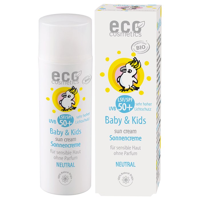 Eco Cosmetics Ekologisk Solkräm Neutral för barn SPF 50+, 50 ml
