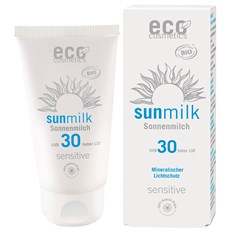 Eco Cosmetics Ekologisk Sunmilk Sensitive högt skydd SPF 30, 75 ml