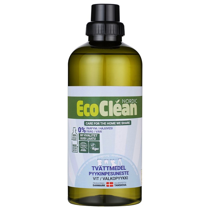 EcoClean Nordic Naturligt Tvättmedel Vit, 1 L