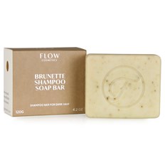Flow Cosmetics Ekologisk Schampotvål för Mörkt hår, 120 g