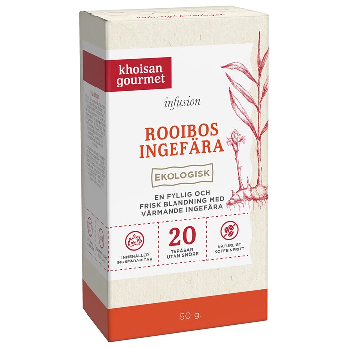 Khoisan Gourmet Rooibos Te Ingefära, 20 påsar