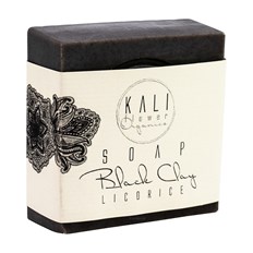 KaliFlower Organics Ekologisk Handgjord Tvål - Svart lera & Lakrits, ca. 120 g