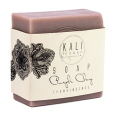 KaliFlower Organics Ekologisk Handgjord Tvål - Lila lera & Frankincense, ca. 120 g