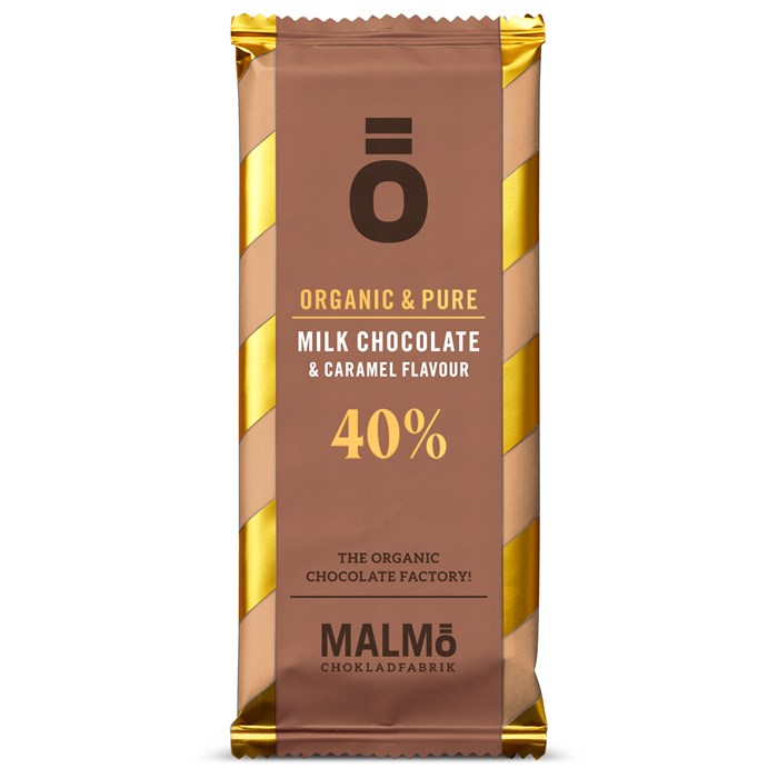 Malmö Chokladfabrik Ö Milk Chocolate & Caramel 40%, 55 g