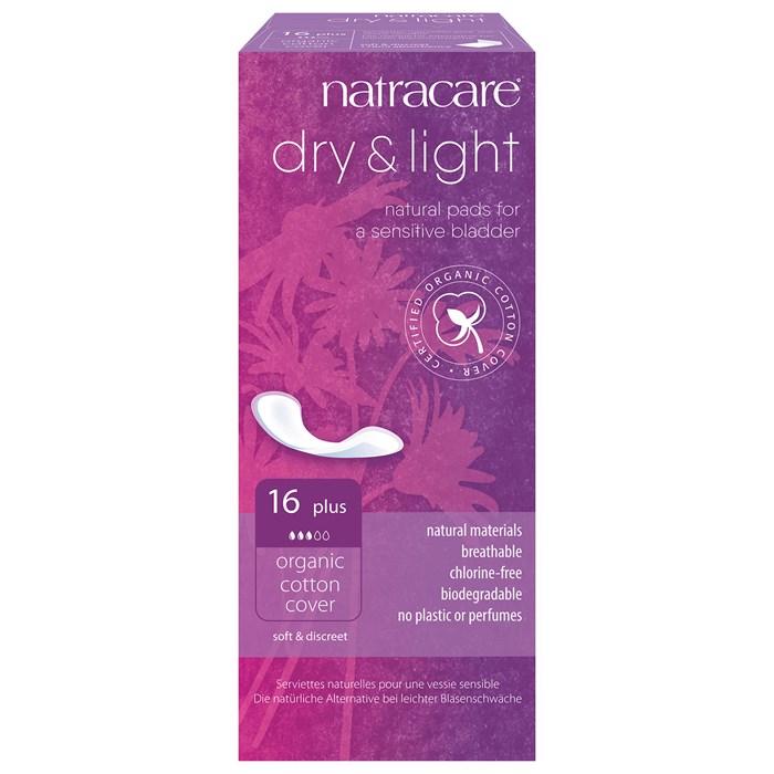Natracare Ekologiska Inkontinensskydd Dry & Light Plus, 16 st