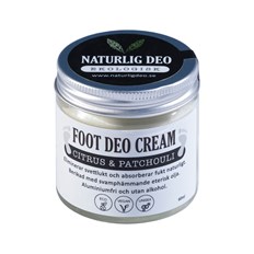 Naturlig Deo Ekologisk Foot Deo Cream Citrus & Patchouli