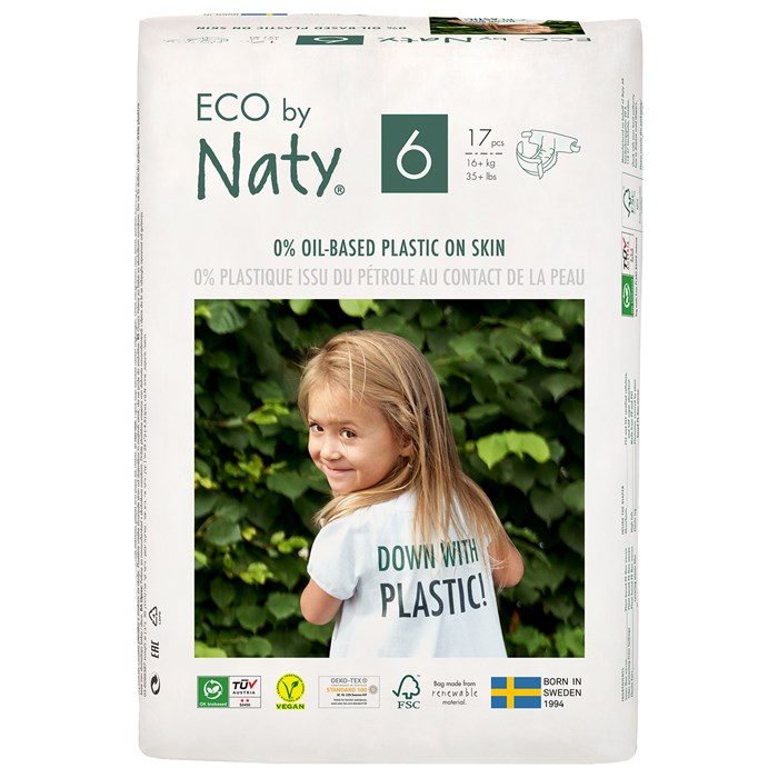 Naty Miljövänliga Blöjor - Storlek 6 (16+ kg), 17 st