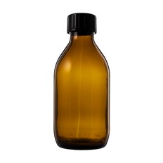 Glasflaska med kapsyl - Brun, 200 ml