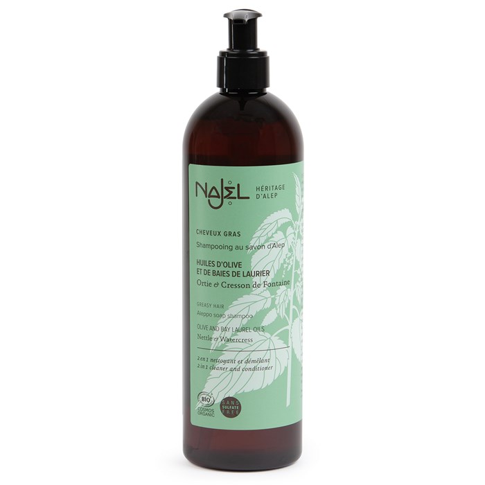 Najel Aleppo Soap Shampoo för Fett hår, 500 ml