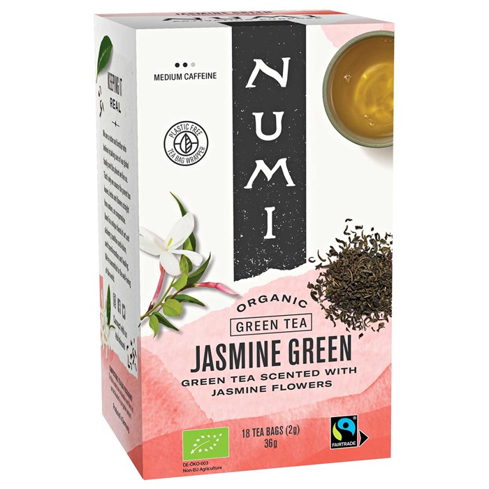 Numi Organic Tea Jasmine Green, 18 påsar