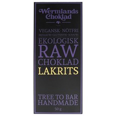 WermlandsChoklad Ekologisk Rawchoklad Lakrits 73%, 50 g