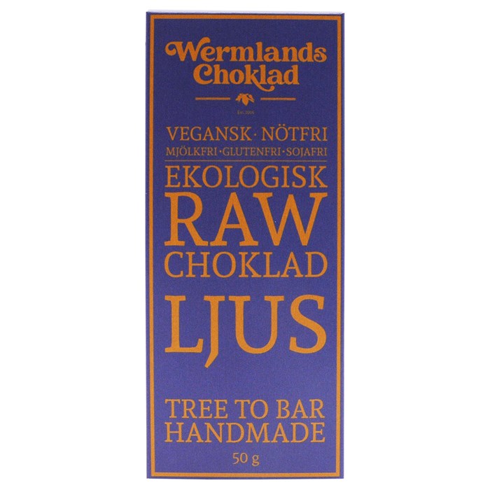 WermlandsChoklad Ekologisk Rawchoklad Ljus 60%, 50 g