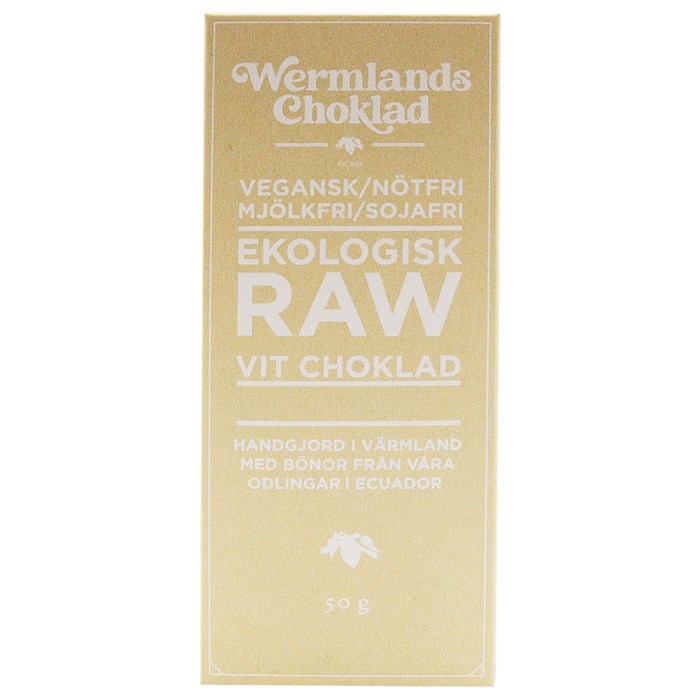 WermlandsChoklad Ekologisk Rawchoklad Vit, 50 g