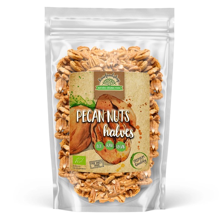Rawfoodshop Ekologiska Pekannötter Halvor, 500 g