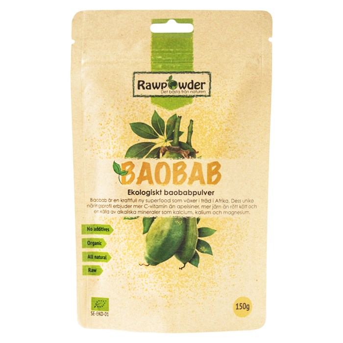 Rawpowder Ekologiskt Baobabpulver, 150 g