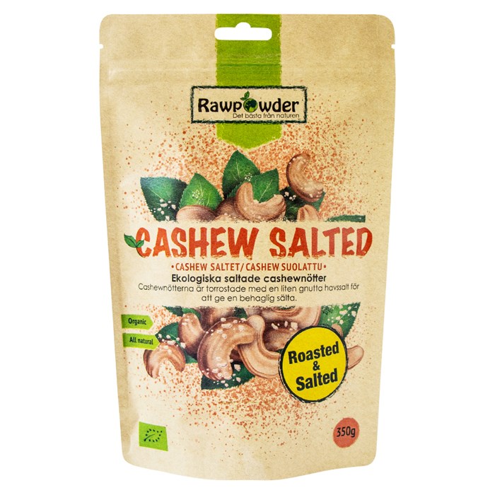 Rawpowder Ekologiska Cashewnötter Saltade, 350 g
