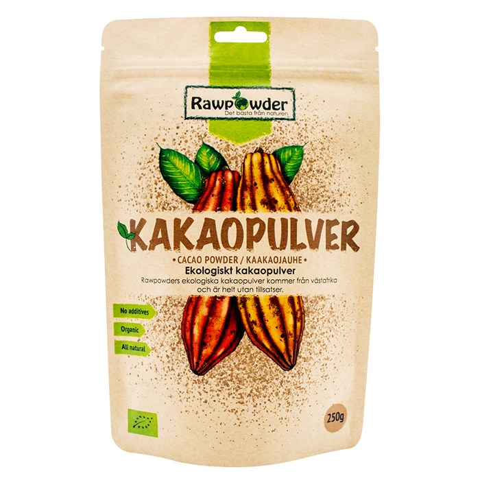Rawpowder Ekologiskt Kakaopulver Fettreducerat, 250 g