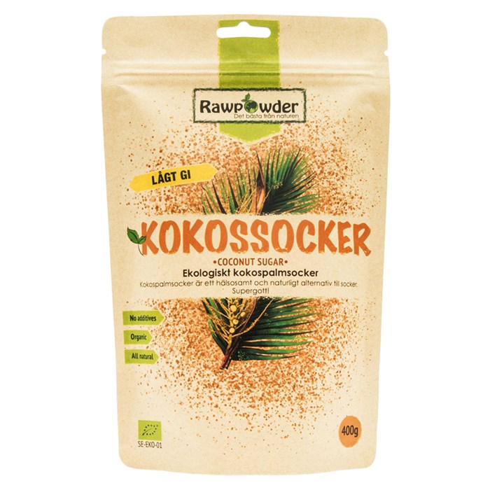 Rawpowder Ekologiskt Kokospalmsocker, 400 g