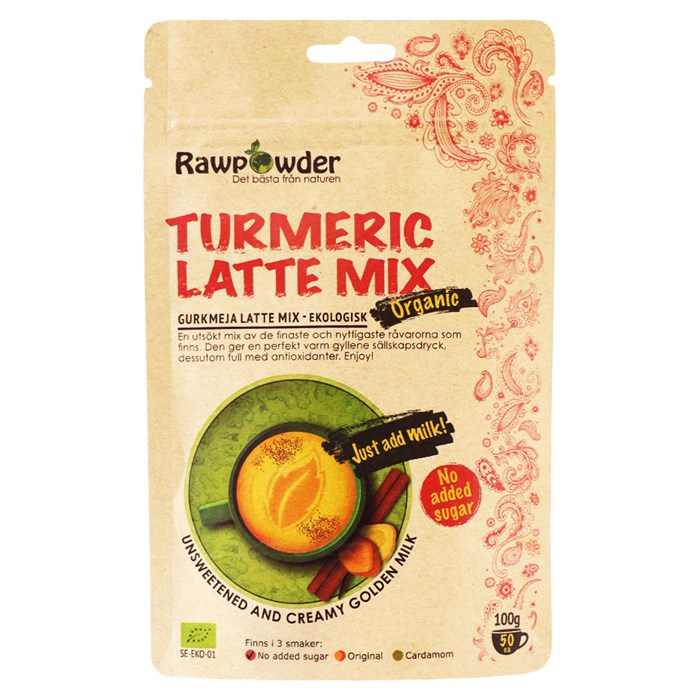 Rawpowder Ekologisk Lattemix Gurkmeja, 100 g