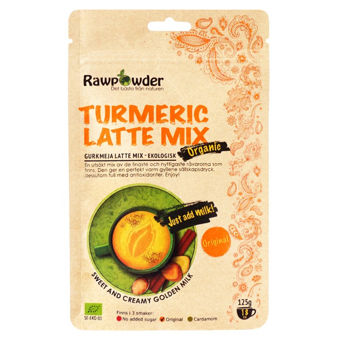 Rawpowder Ekologisk Lattemix Gurkmeja Original, 125 g