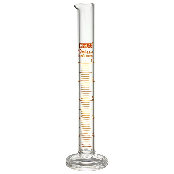 Mätcylinder av borosilikatglas