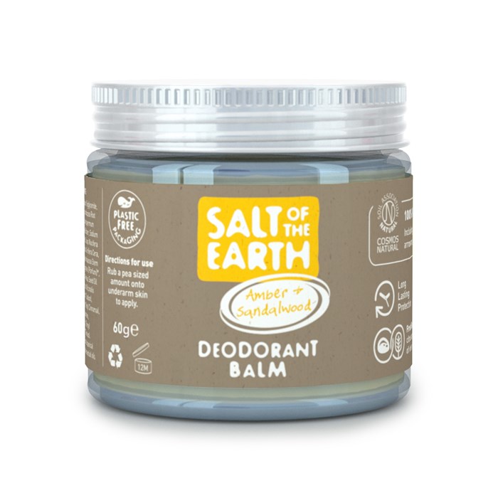 Salt of the Earth Amber & Sandalwood Natural Deodorant Balm, 60 g