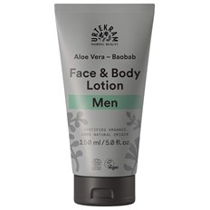Urtekram Beauty Men Face & Body Lotion - Aloe Vera & Baobab, 150 ml